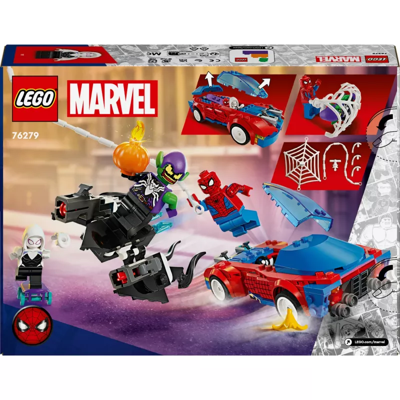 Lego Marvel 76279 Spider-Man Race Car & Venom Green Goblin Būvējams komplekts