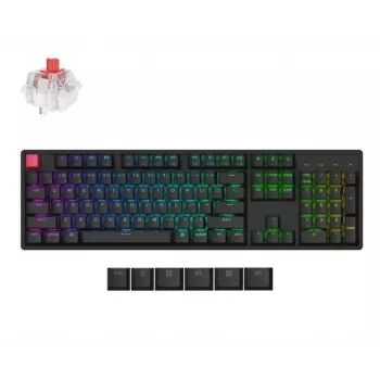 Mehāniskā bezvadu tastatūra Keychron K10 RGB — bezciparu izkārtojums, RGB fona apgaismojums, Bluetooth/bezvadu savienojums