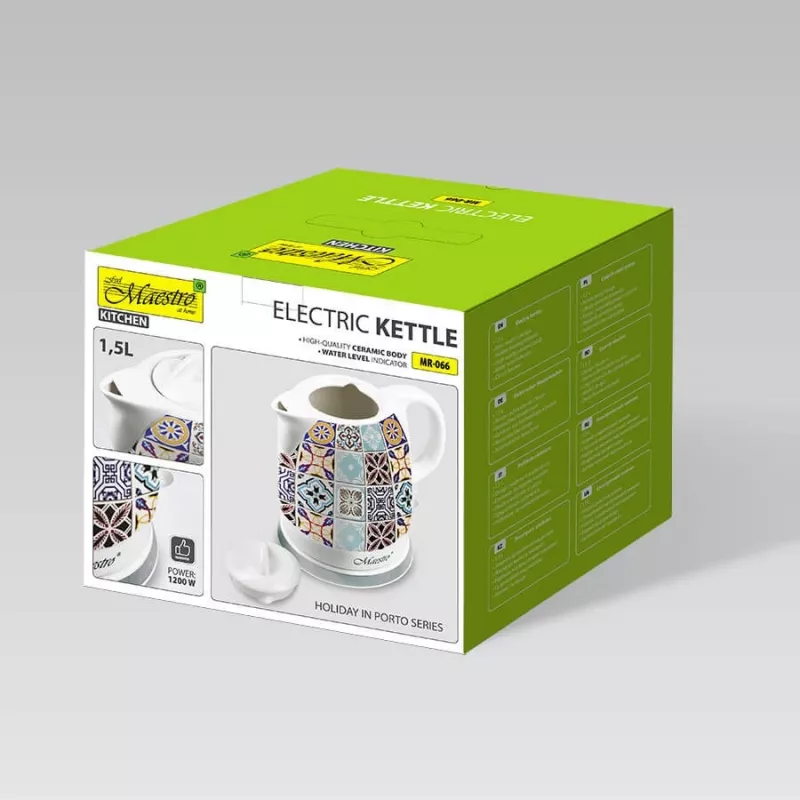 MAESTRO MR-066-PORTO Keramiskā elektriskā tējkanna