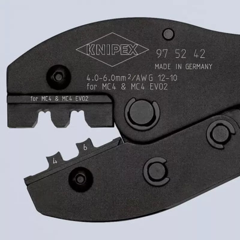 Knipex PreciForce 97 52 42 presēšanas knaibles — MC4 EVO2 saules savienotājiem