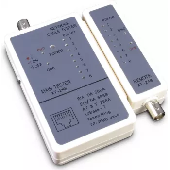 Tīkla kabeļu testētājs Inter-Tech 88887209 pelēks