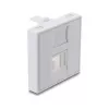 Iespiežams 45×45 mm Keystone moduļa vāciņš DELOCK Easy 45 1 portam, ABS, balts, ar putekļu aizsargvāciņu