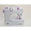 Pusautomātiskā šujmašīna Łucznik Mini — Elektriskā, 3 dūrienu veidi, 4 soļu pogcaurums, brīvroku uzmava