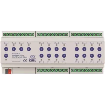 MDT - komutācijas izpildmehānisms 20-kanālu, 12TE REG, 16A, 230VAC, C-Last, 140ìF (AKS-2016.03)