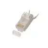 RJ45 savienotājs Extralink CAT6A FTP 8P8C, caurspīdīgs, vīrišķais/sievišķais, 1 gab.