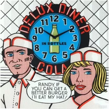 NeXtime klok 8167 Delux Diner, 43x43cm, sienas, daudzkrāsains