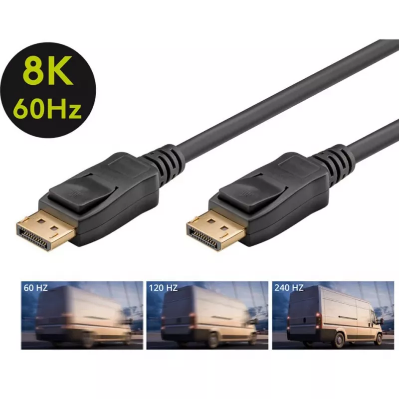 Goobay DisplayPort kabelis 74749 3 m Melns