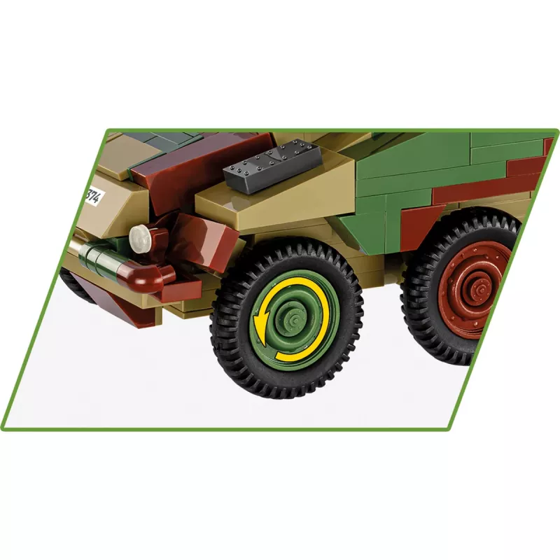 Cobi Historical Collection Otrais pasaules karš SD.Vehicle 234/2 Puma Transportlīdzeklis, Daudzkrāsains