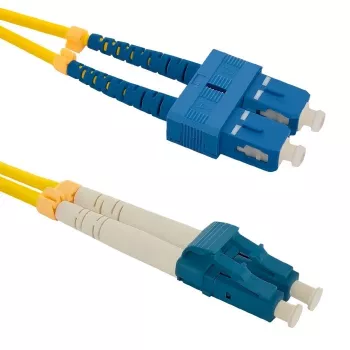 Qoltec - savienojuma kabelis - vienmoda SC/UPC (M) uz vienmoda LC/UPC (M) - 1 m - optiskā šķiedra - duplekss - 9/125 mikrometri - G.652D