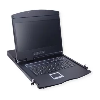 Rack konsole VALUE 26.99.0162 — 17 collas (43,2 cm) 1280x1024 1U, USB tastatūra/pele, melna