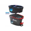 Grīdas mops VILEDA Microfibre 320 mm, teleskopisks kāts 55–123 cm, mazgājams, 360° rotējoša galva, melns/zils/sarkans