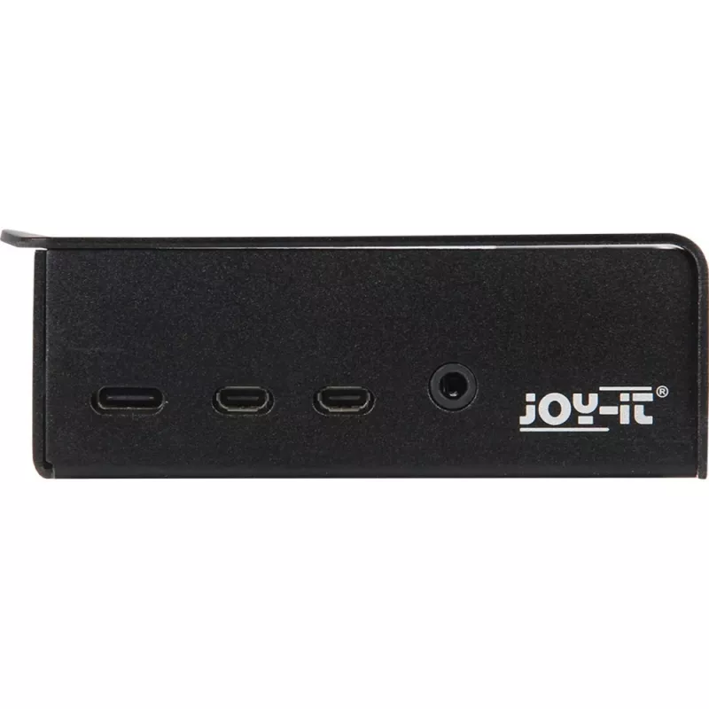 JOY-IT RPI CASE ALU06 - Korpuss Raspberry Pi 4, Alu, melns (RB-ALUCASEP4+06)