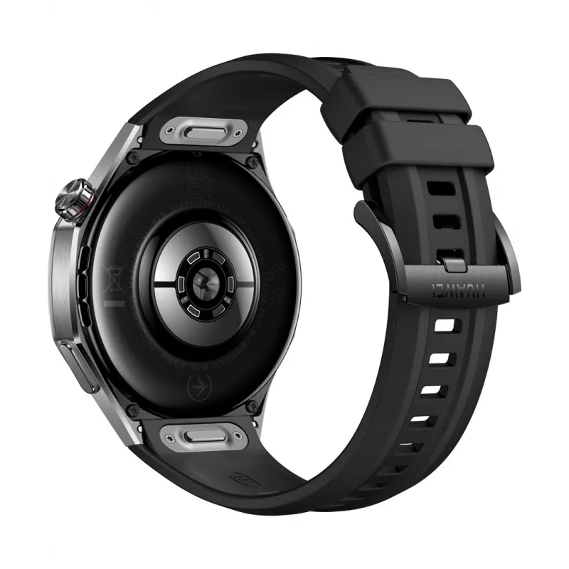 Viedpulkstenis HUAWEI WATCH GT5 Pro 46mm — 1,43 collu AMOLED, GPS, 524 mAh, titāna korpuss, melna siksniņa