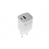 Vadu mobilo ierīču lādētājs NATEC NUC-2140, 30W, USB-C PD 3.0 + USB-A, Samsung AFC, Balts