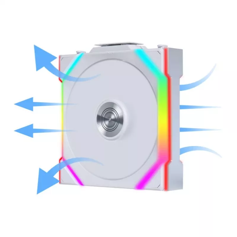 Lian Li UNI FAN SL Wireless 120 ARGB Reverse Blade balts, 3 gab.