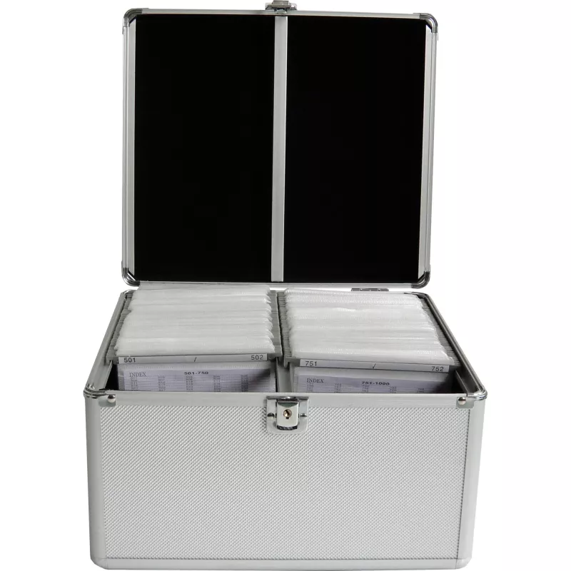 MEDIARANGE BOX76 - Uzglabāšanas kaste - 300 diskiem - Sudraba - Flīss - Plastmasa - Koks - 120 mm - Alumīnijs