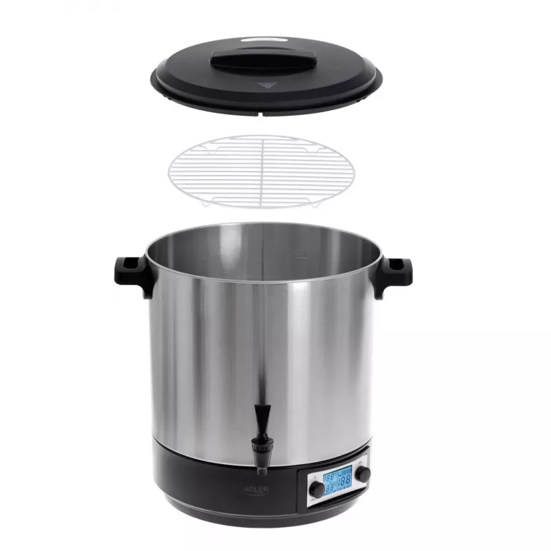 Pasteurizācijas katls Adler AD 4496 28L 2600W Nerūsējošais tērauds Melns