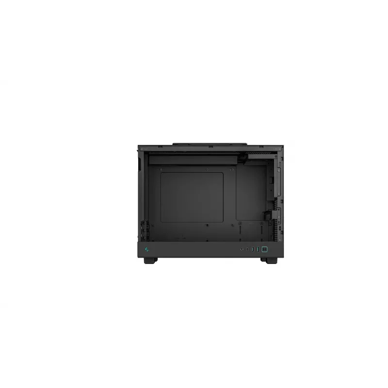 Datora korpuss DeepCool CH160 PLUS Small Form Factor SFF ATX/mATX, rūdīts stikls, USB-C, melns