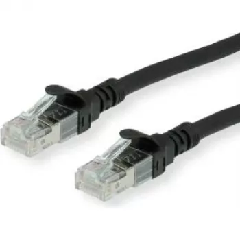 Roline – pieslēguma kabelis – RJ-45 (V) uz RJ-45 (V) – 5 m – SFTP, PiMF – CAT 6 – bez halogēna, formēts, vītais – melns
