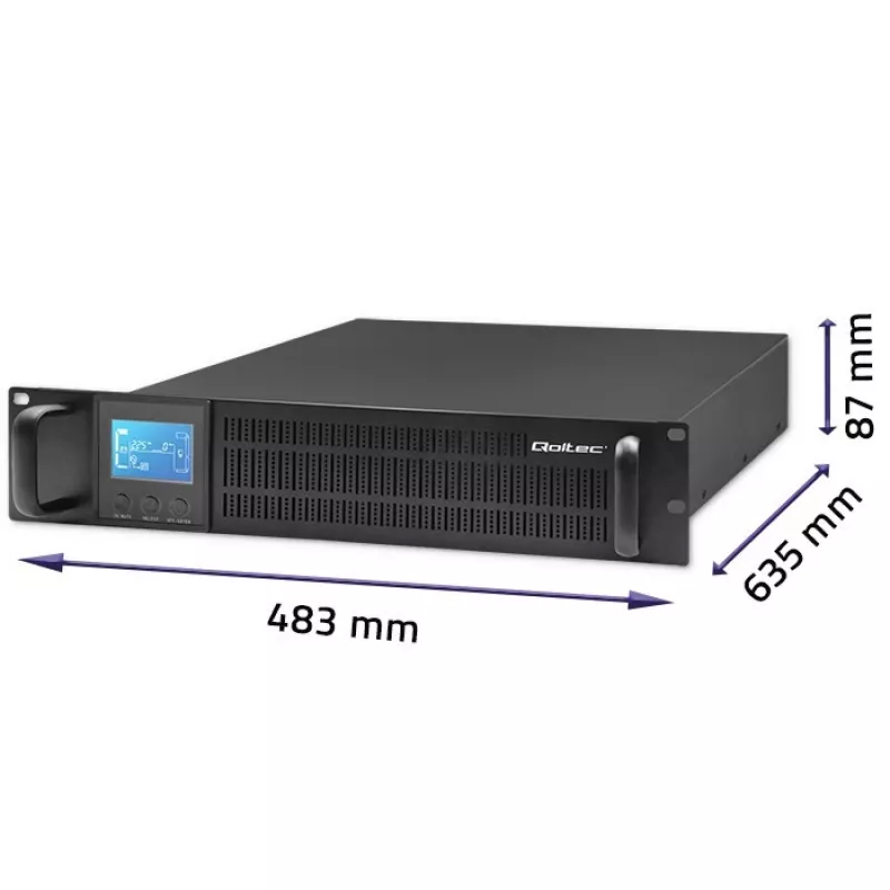 UPS QOLTEC 53946 Line Interactive 2 kVA nepārtrauktās barošanas avots