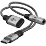 Goobay adapteris USB-C™ uz USB-C™ un ligzda, 3,5 mm AUX (74524)