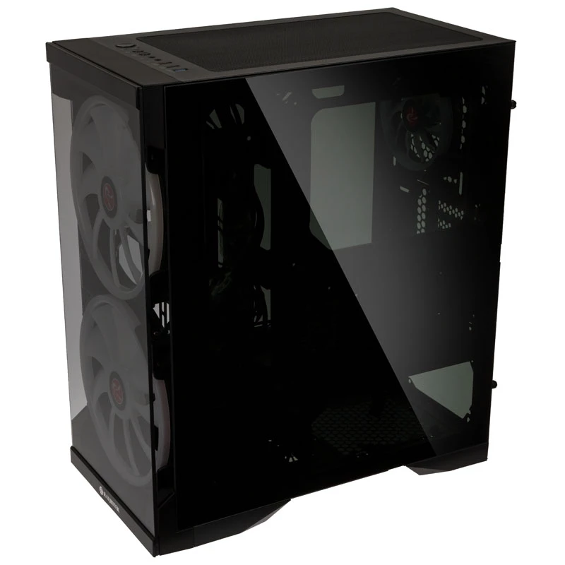 SILENOS PRO melnā versija ar ARGB ventilatoru un rūdītu stiklu