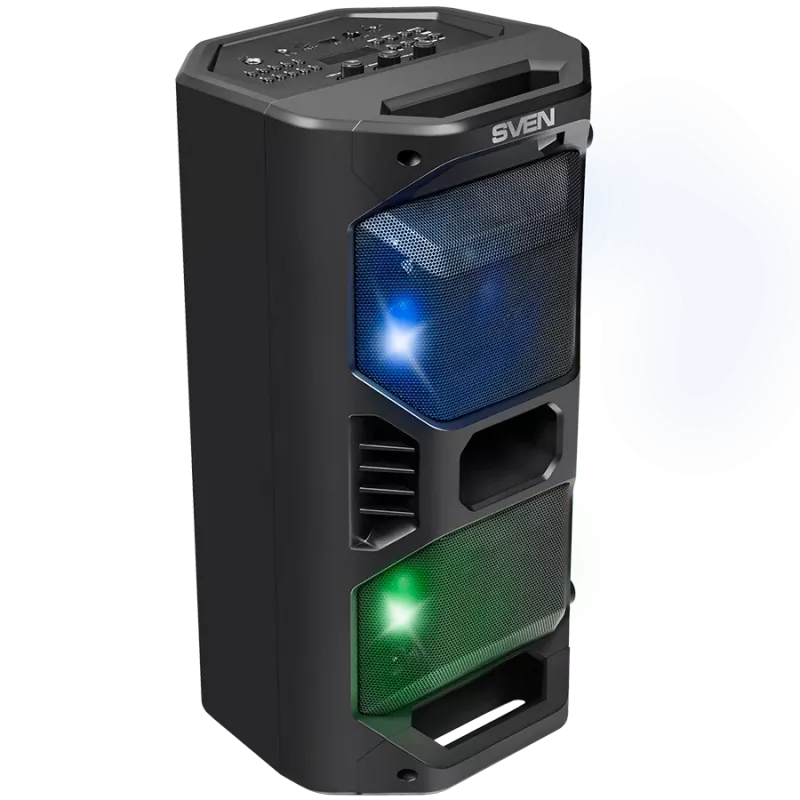 Skaļrunis SVEN PS-600, melns (50W, TWS, Bluetooth, FM, USB, microSD, LED displejs, 4000mAh)