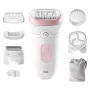 Braun Silk-epil 7 SE7-060 epilators, 40 pincetes, rozā/baltā krāsā