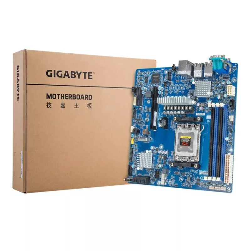 Mātesplate GIGABYTE MC13-LE1 B650E microATX AMD AM5 (Ryzen 7000/9000, DDR5, 4x DIMM, 10Gb LAN, 2x RJ-45, 4x SATA III, M.2, RAID)