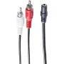 Audio kabelis ShiverPeaks BS30851 0,2 m 3,5 mm 2 x RCA melns