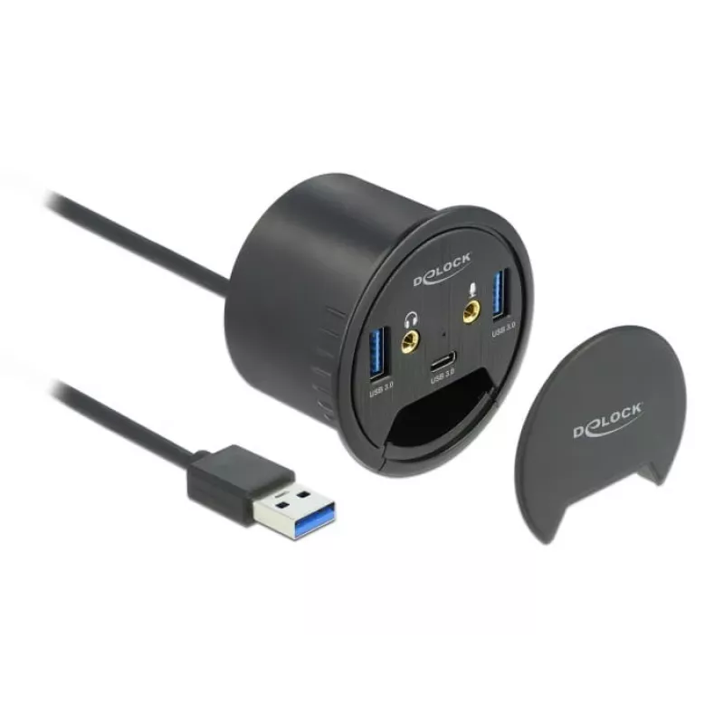 Galddatora iebūvējamais centrs USB DeLOCK 3 portu 62794
