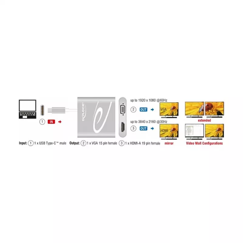 USB grafikas adapteris DeLOCK 87705