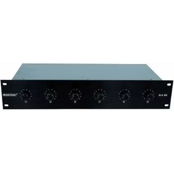 Skaļuma kontrolieris Omnitronic ELA 6S Melns — galda audio līmeņa regulēšana, 6 soļu vājināšana