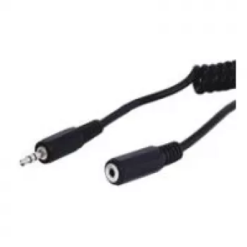 Wentronic Goobay 3,5 mm ligzdas pagarinātāja kabelis, melns, 5 m - 3,5 mm spraudnis (3 kontaktu, stereo) > 3,5 mm ligzda (3 kontaktu, stereo) (50017)