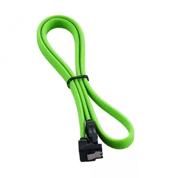 CableMod ModMesh - SATA kabelis - Serial ATA 150/300/600 - SATA (W) ar taisnu leņķi uz SATA (W) - 60cm - gaiši zaļš (CM-CAB-RSAT-N60KLG-R)