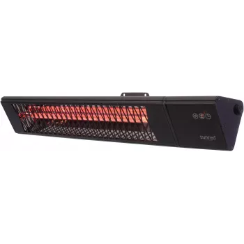 Infrasarkanais sildītājs SUNRED PRO25W-SMART, pie sienas stiprināms trīsstūrveida tumšs, 2500 W, melns, IP55