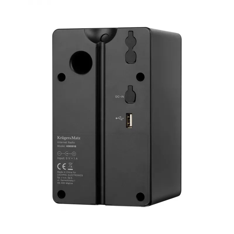 Interneta radio Kruger & Matz KM0818.1 ar Wi‑Fi, Bluetooth, USB un modinātāju