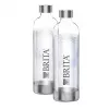 Gāzēšanas pudele BRITA 1043722 — nerūsējošais tērauds, 1 L, caurspīdīga, 2 gab. iepakojumā
