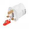 Strāvas adapteris IBOX iaukeu tīkla lādētājs ar maināmiem UK (G tips) un EU (E tips) spraudņiem, 100–240 V 50/60 Hz, 7,5 A, balts