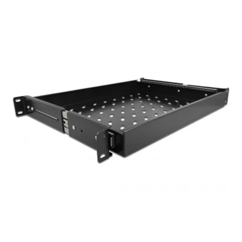 Delock - plaukta atvilktne - melna - 1U - 48,3 cm (19 inch)