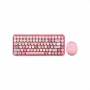 Perixx PERIDUO-713 Pink DE bezvadu tastatūra, peles komplekts vācu valodā, QWERTZ rozā, rozā (11713)
