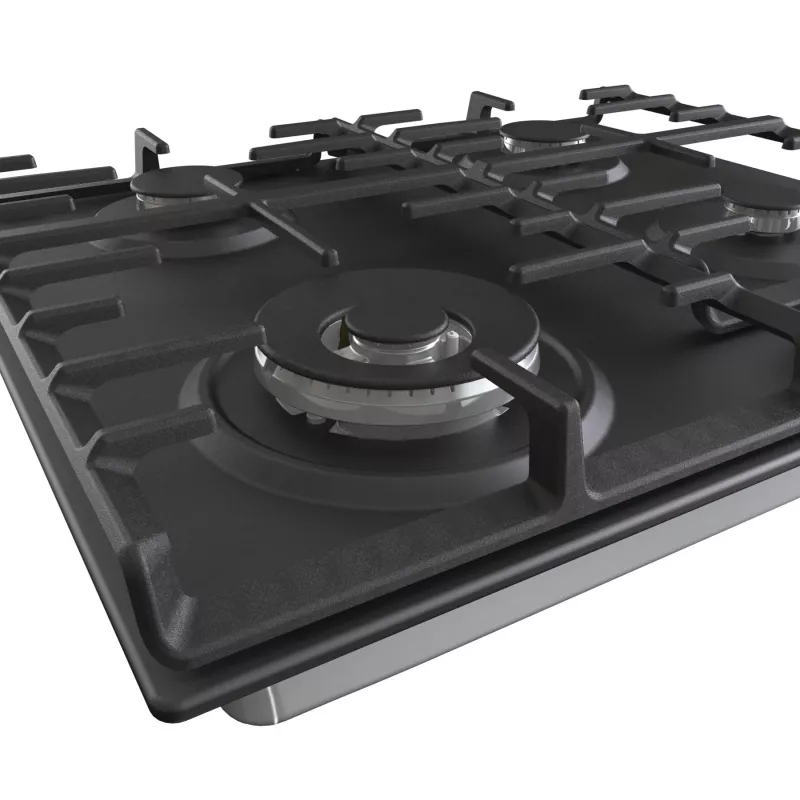 Gorenje plīts virsma GW642AB Gāzes Degļu/sildvirsmu skaits 4 Rotācijas slēdži Melns