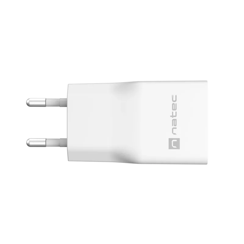 Strāvas adapteris NATEC Ribera NUC-2376 — 1× USB-A, 1× USB-C, 3 A izeja