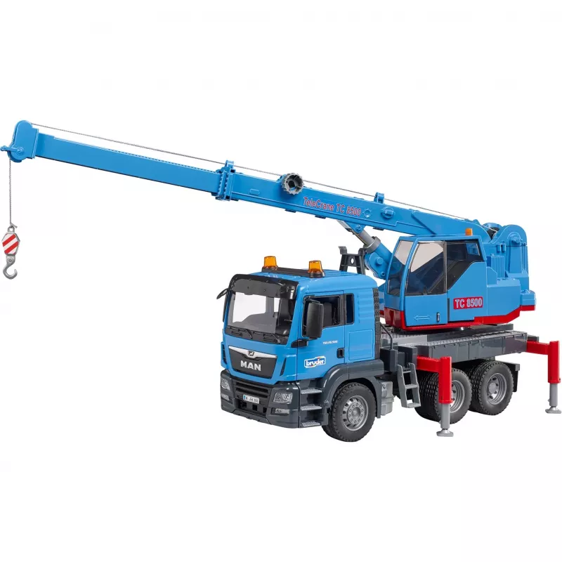 Celtņa kravas automašīna BRUDER MAN TGS Kran-LKW zila ABS 03771