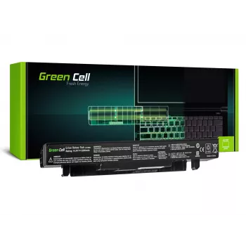 Baterija zaļa Cell AS58 ASUS klēpjdatoriem — Li-Ion 2200 mAh, 14,4 V, 4 elementi, melna