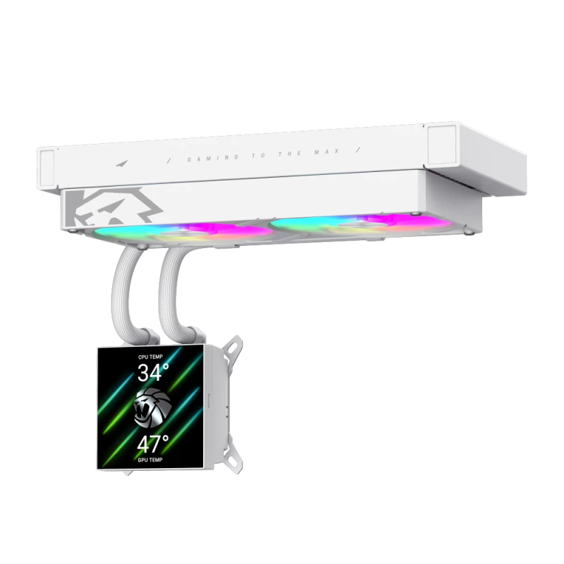 Gamemax CPU šķidruma dzesētājs | GLACIER 240 LCD WH | Intel, AMD