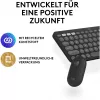 Logitech Pebble 2 Combo bezvadu tastatūra un pele QWERTZ vācu grafīta krāsā
