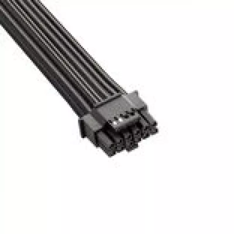 CableMod Basics Universal 12V 2x6 kabelis, 90° savienotājs, 16 kontaktu uz 16 kontaktu - melns, 60 cm, var. A