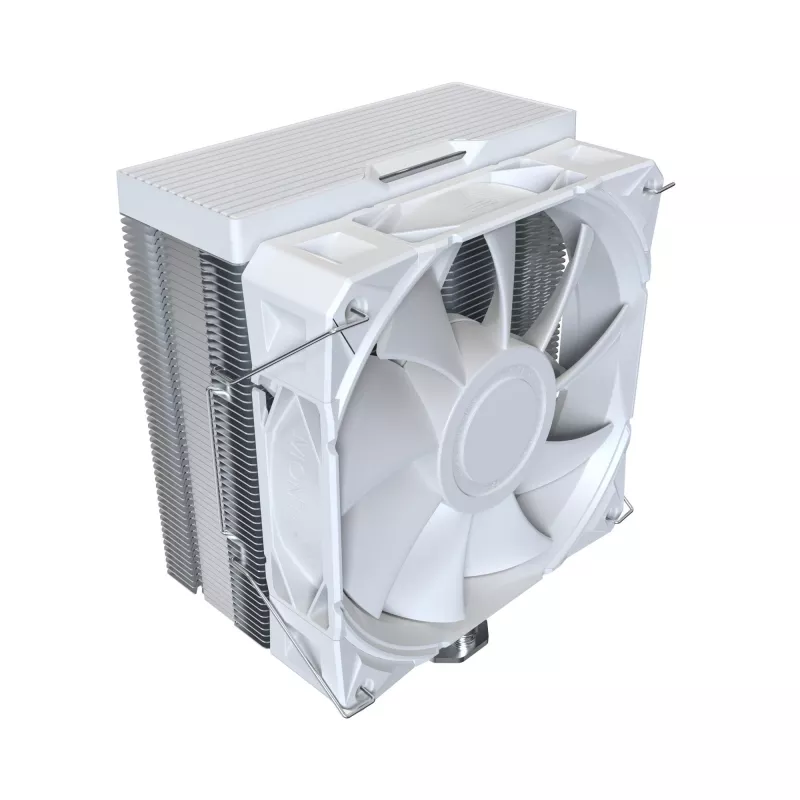 CPU gaisa dzesētājs Montech NX400, 120 mm ventilatori, Balts, izmēri 156×74×120 mm, TDP 270 W