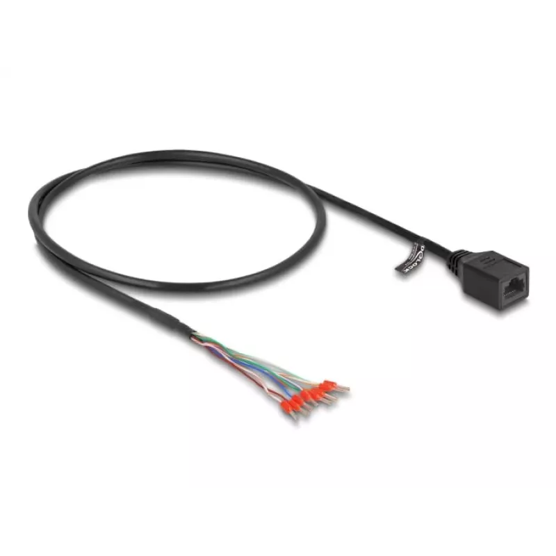 tīkla kabelis DeLOCK 88005 RJ45 Cat.5e 0.5m Melns